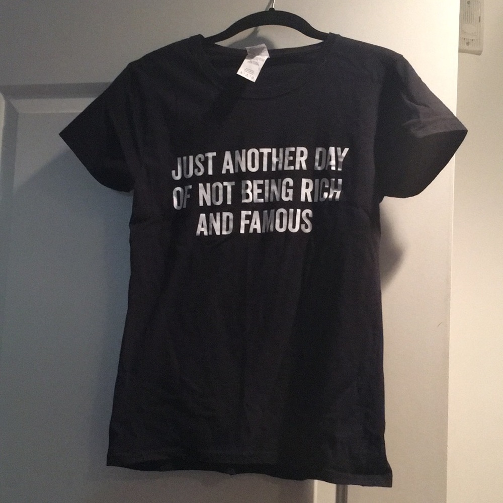 Funny black T